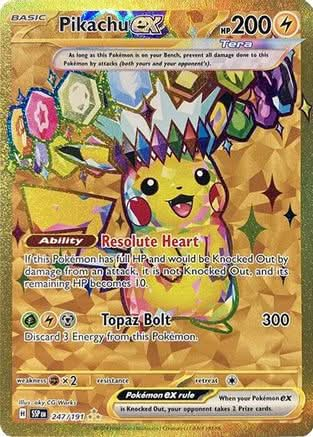 Pikachu ex - 247/191 247 - SV08 Surging Sparks Holofoil