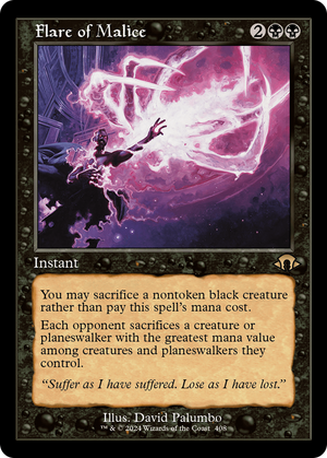 Flare of Malice (Retro Frame) (MH3-408) - Modern Horizons 3 Foil