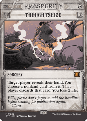Thoughtseize (OTP-020) - Breaking News: (Showcase) (Borderless) Foil