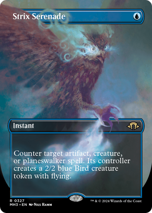Strix Serenade (Borderless) (MH3-327) - Modern Horizons 3 (Borderless) Foil