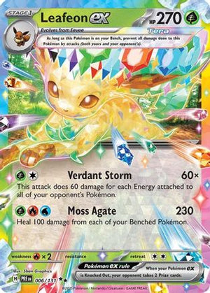 Leafeon ex - 006/131 - SV Prismatic Evolutions Holofoil - Poke-Collect