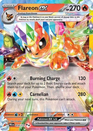 Flareon ex - 014/131 - SV Prismatic Evolutions Holofoil - Poke-Collect