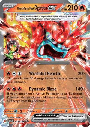 Hearthflame Mask Ogerpon ex - 017/131 17 - SV Prismatic Evolutions Holofoil - Poke-Collect