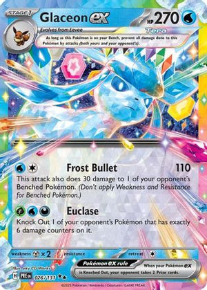 Glaceon ex - 026/131 26 - SV Prismatic Evolutions Holofoil - Poke-Collect