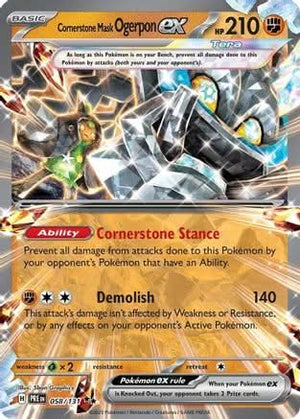 Cornerstone Mask Ogerpon ex - 058/131 - SV Prismatic Evolutions Holofoil