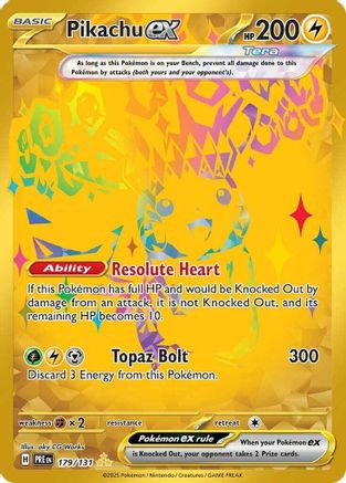 Pikachu ex - 179/131 179 - SV Prismatic Evolutions Holofoil - Poke-Collect