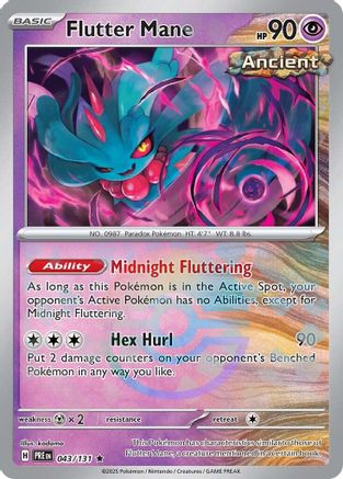 Flutter Mane (Poke Ball Pattern) 43 - SV Prismatic Evolutions Holofoil