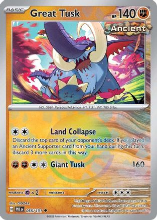 Great Tusk (Poke Ball Pattern) 55 - SV Prismatic Evolutions Holofoil