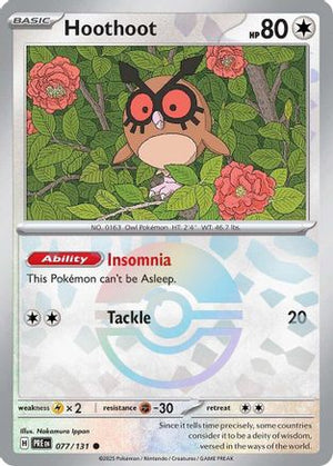 Hoothoot (Poke Ball Pattern) 77 - SV Prismatic Evolutions Holofoil