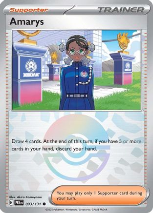 Amarys - 093/131 (Poke Ball Pattern) 93 - SV Prismatic Evolutions Holofoil - Poke-Collect