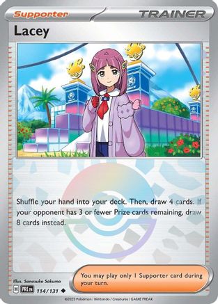 Lacey - 114/131 (Poke Ball Pattern) 114 - SV Prismatic Evolutions Holofoil - Poke-Collect