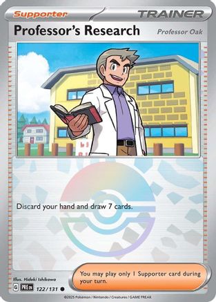 Professor's Research [Professor Oak] (Poke Ball Pattern) 122 - SV Prismatic Evolutions Holofoil - Poke-Collect