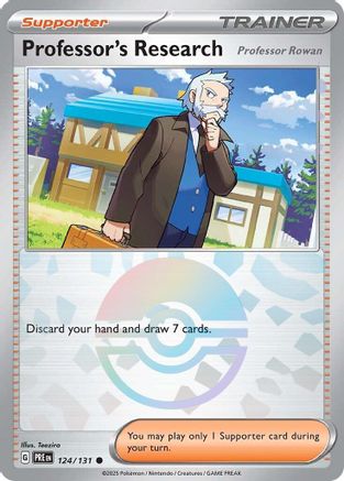 Professor's Research [Professor Rowan] (Poke Ball Pattern) 124 - SV Prismatic Evolutions Holofoil - Poke-Collect