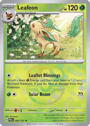 Leafeon (Master Ball Pattern) 5 - SV Prismatic Evolutions Holofoil - Poke-Collect