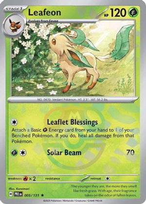 Leafeon (Master Ball Pattern) 5 - SV Prismatic Evolutions Holofoil - Poke-Collect