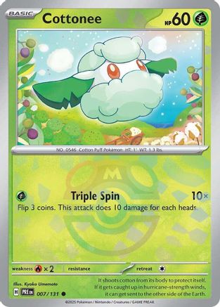 Cottonee (Master Ball Pattern) 7 - SV Prismatic Evolutions Holofoil - Poke-Collect
