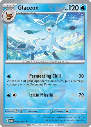 Glaceon (Master Ball Pattern) 25 - SV Prismatic Evolutions Holofoil - Poke-Collect