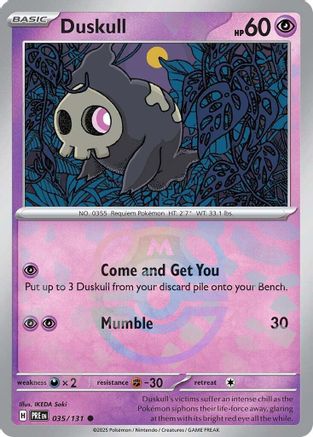 Duskull (Master Ball Pattern) 35 - SV Prismatic Evolutions Holofoil - Poke-Collect