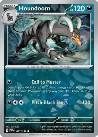 Houndoom (Master Ball Pattern) - SV Prismatic Evolutions Holofoil