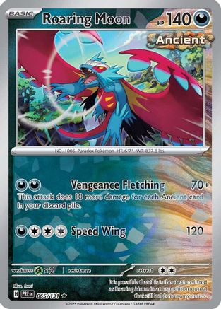 Roaring Moon (Master Ball Pattern) 65 - SV Prismatic Evolutions Holofoil