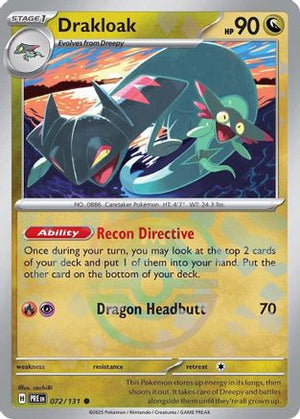 Drakloak (Master Ball Pattern) - SV Prismatic Evolutions Holofoil - Poke-Collect