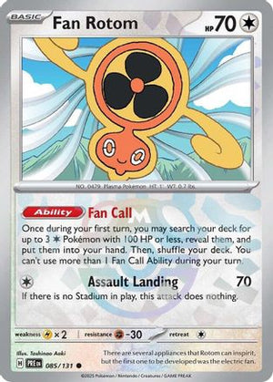 Fan Rotom (Master Ball Pattern) - SV Prismatic Evolutions Holofoil - Poke-Collect