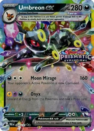 Umbreon ex - 060/131 (Prismatic Evolutions Stamp) 60 - Miscellaneous Cards & Products Holofoil - Poke-Collect
