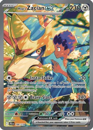 Hop's Zacian ex - 186/159 186 - SV09 Journey Together Holofoil - Poke-Collect