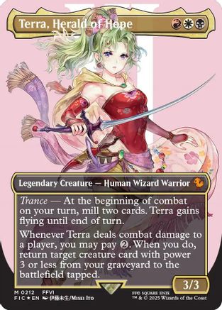 Terra, Herald of Hope (Borderless) (Surge Foil) (FIC-212) - Commander: FINAL FANTASY Foil - Poke-Collect