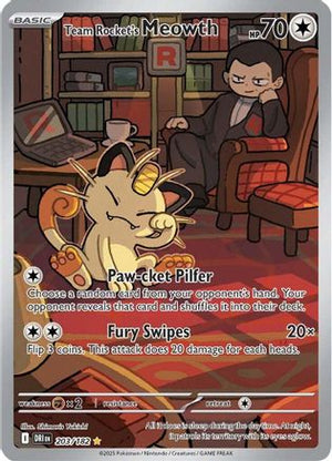 Team Rocket's Meowth - 203/182 203 - SV10 Destined Rivals Holofoil - Poke-Collect