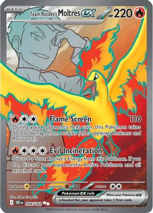 Team Rocket's Moltres ex - 208/182 208 - SV10 Destined Rivals Holofoil