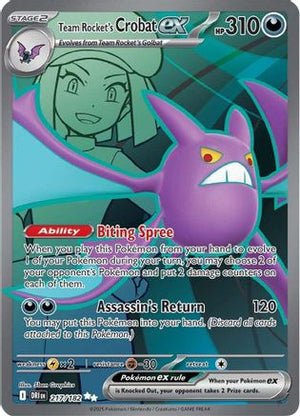 Team Rocket's Crobat ex - 217/182 217 - SV10 Destined Rivals Holofoil - Poke-Collect