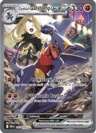 Cynthia's Garchomp ex - 232/182 232 - SV10 Destined Rivals Holofoil - Poke-Collect