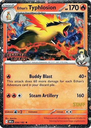 Ethan's Typhlosion (Prerelease) [Staff] 34 - Miscellaneous Cards & Products Holofoil