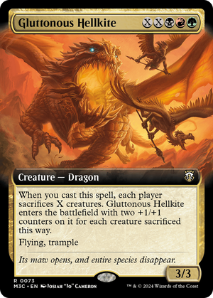 Gluttonous Hellkite (M3C-073) - Modern Horizons 3 Commander: (Extended Art)