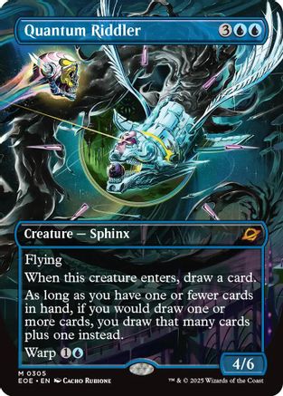 Quantum Riddler (Borderless) (EOE-305) - Edge of Eternities Foil - Poke-Collect