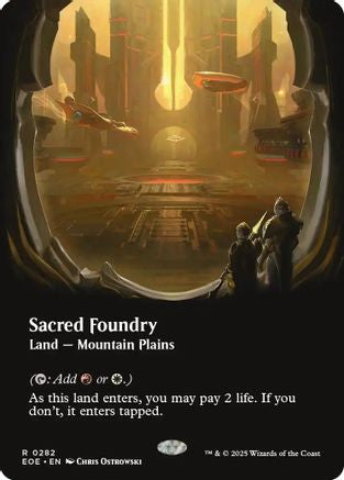 Sacred Foundry (Borderless) (EOE-282) - Edge of Eternities Foil - Poke-Collect