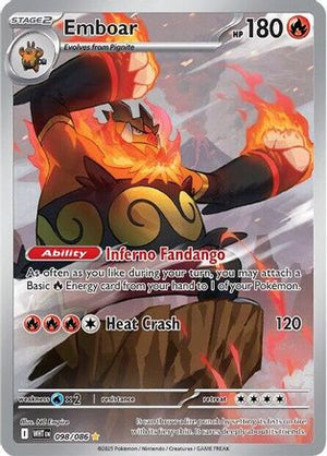 Emboar - 098/086 98 - SV White Flare Holofoil - Poke-Collect