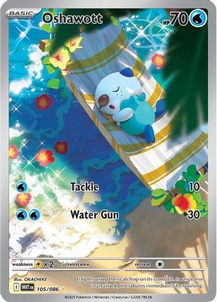 Oshawott - 105/086 105 - SV White Flare Holofoil - Poke-Collect