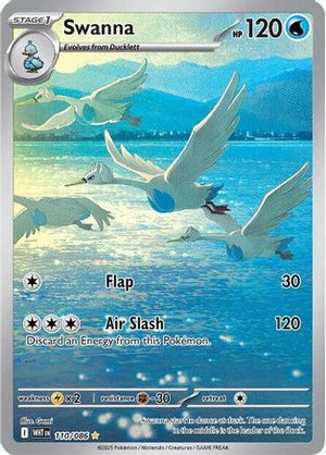 Swanna - 110/086 110 - SV White Flare Holofoil