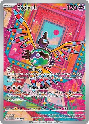 Sigilyph - 121/086 121 - SV White Flare Holofoil - Poke-Collect