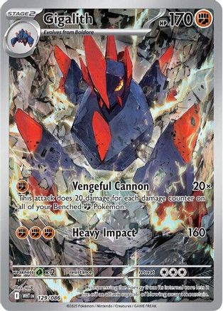 Gigalith - 129/086 129 - SV White Flare Holofoil - Poke-Collect