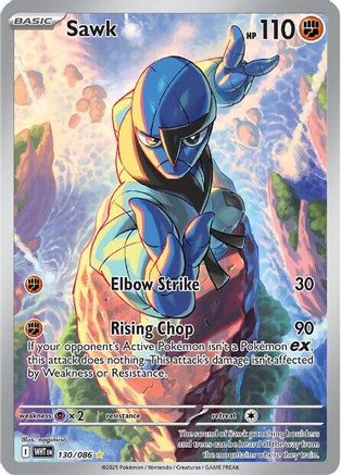 Sawk - 130/086 130 - SV White Flare Holofoil - Poke-Collect
