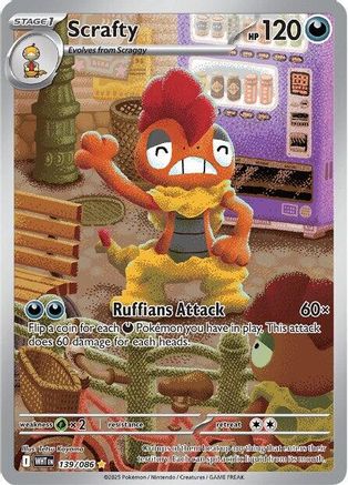 Scrafty - 139/086 139 - SV White Flare Holofoil