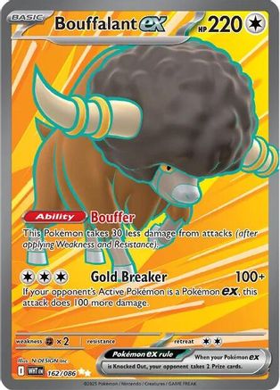 Bouffalant ex - 162/086 162 - SV White Flare Holofoil - Poke-Collect