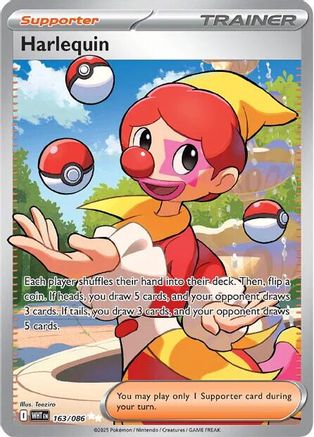 Harlequin - 163/086 163 - SV White Flare Holofoil - Poke-Collect