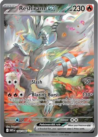 Reshiram ex - 166/086 166 - SV White Flare Holofoil - Poke-Collect