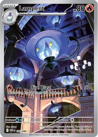 Lampent - 102/086 102 - SV White Flare Holofoil - Poke-Collect