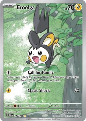 Emolga - 112/086 112 - SV Black Bolt Holofoil - Poke-Collect