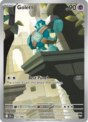 Golett - 122/086 122 - SV Black Bolt Holofoil - Poke-Collect